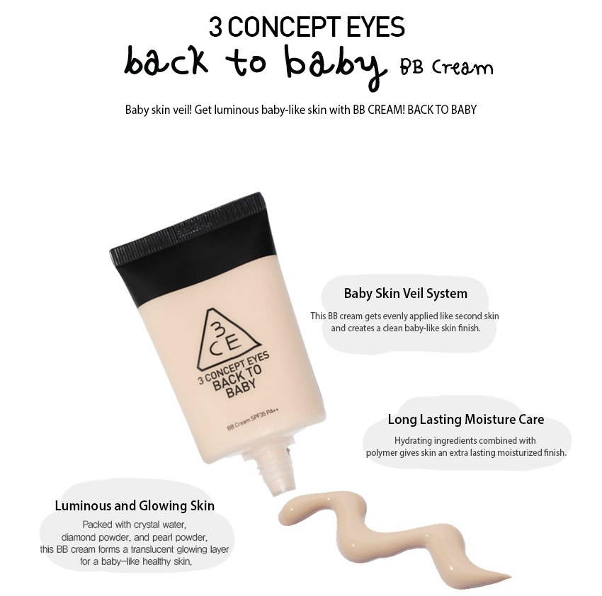  Kem nền back to Baby BB Cream 3 Concept Eyes