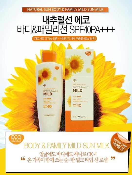 kem chong nang Natural Sun Body Family Mild Sun Milk